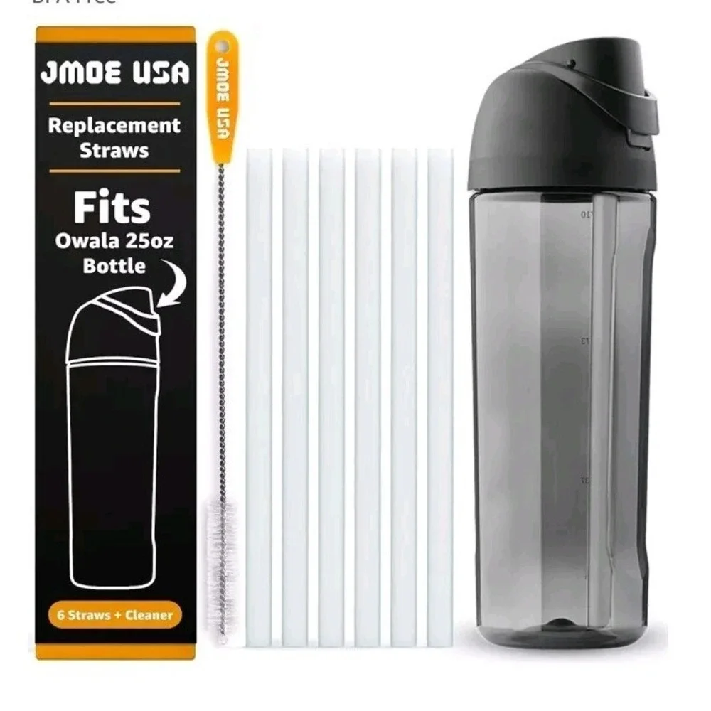 Lot of 22 Jmoe USA Straws for Owala 25oz Water Bottle 6 Pack 1 Brush BPA Free‎